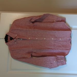 Men's J Crew Factory linen blend button up slim fit extra small